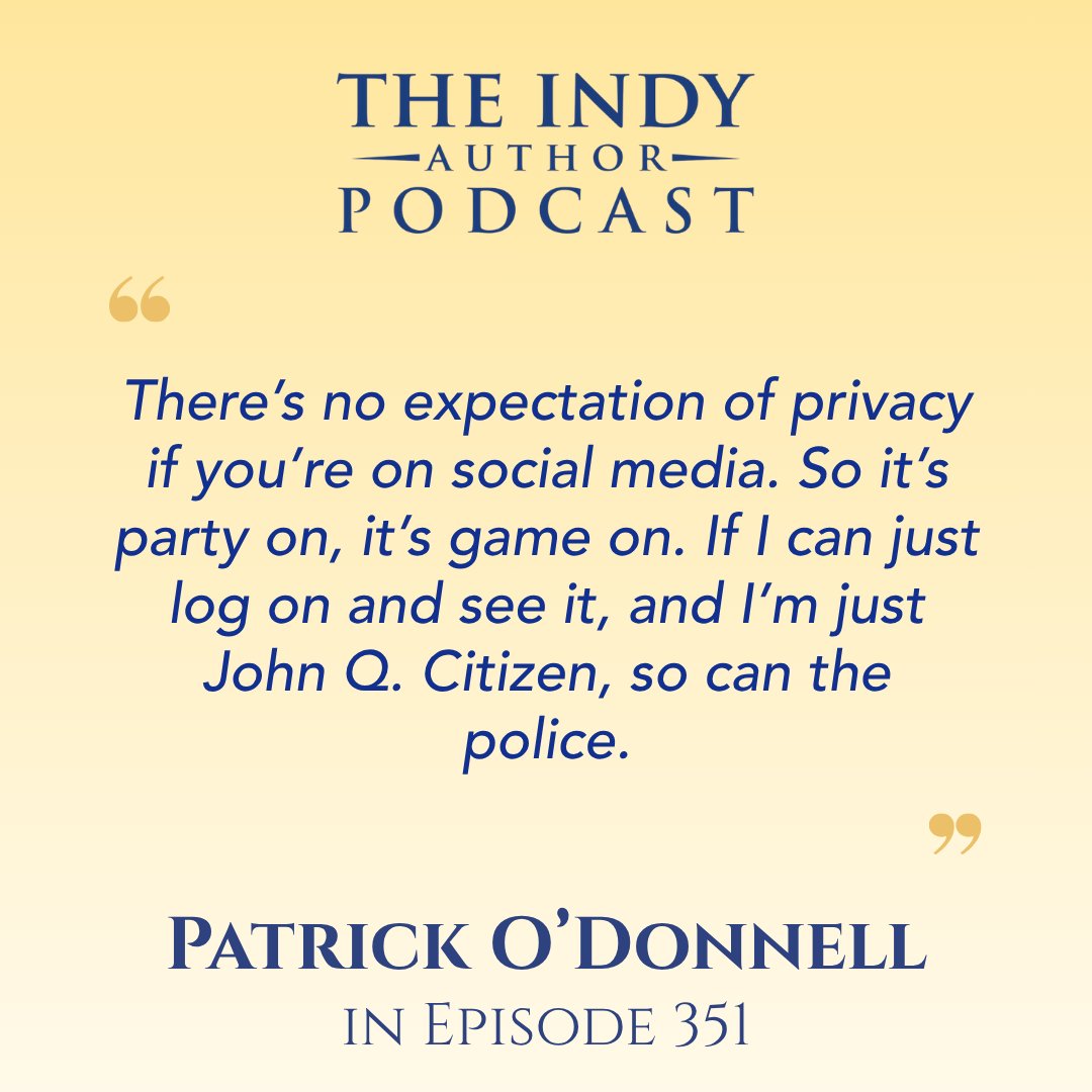 TheIndyAuthor's tweet photo. From The Indy Author Podcast Episode 351 - How Tech Is Changing Crime Fiction with Patrick O'Donnell
#amwriting #amcreating #crimefiction #mysterywriting #policeprocedural #writingtips
Interview video at https://t.co/aVIptnasjh
Show notes at https://t.co/MvNy7W8eXF https://t.co/QGfXA0QSeE