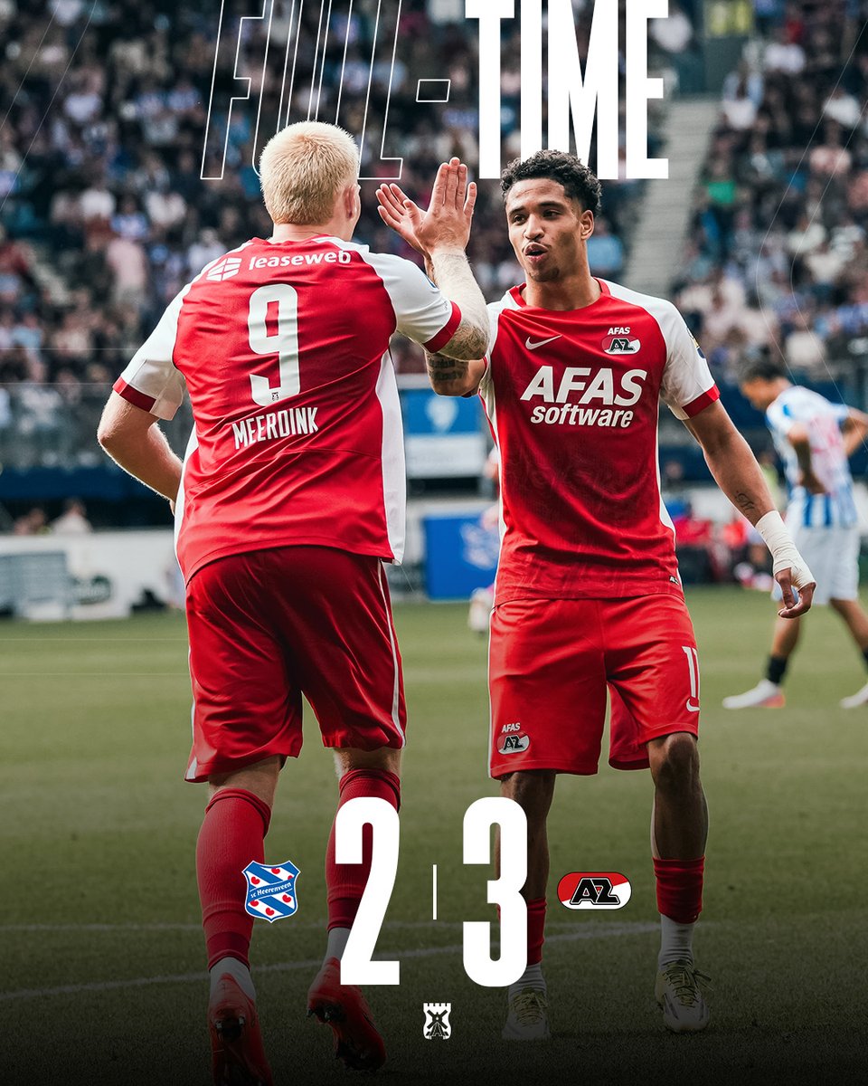 AZAlkmaar's tweet photo. 💥 What a comeback!  

8. Daal (0-1) 
21. Courtens (1-1) 
30. Meerveld (2-1) 
69. Meerdink (2-2) 
83. Oufkir (2-3)

#AZAlkmaar #heeaz #TheFutureIsOurs https://t.co/fVVYdEt24H