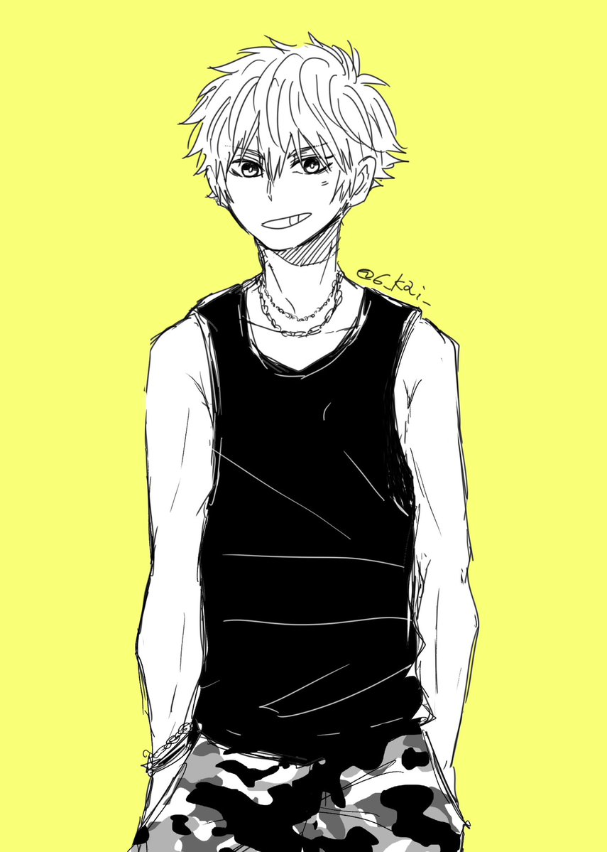 6_kai_'s tweet photo. タンクトップﾝﾔ https://t.co/yXPIjHTSrY