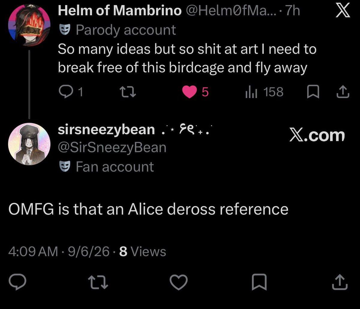 SirSneezyBean's tweet photo. When you mention the best protagonist ever

(I love Alice deross) https://t.co/yWMBi0yB2X