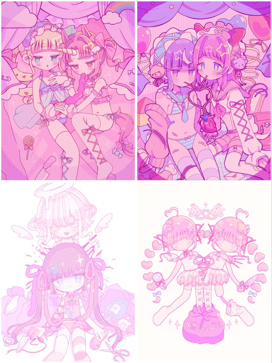 wetpotatosunsun's tweet photo. #絵描きさんと繋がりたい 
 #秋の創作クラスタフォロー祭り 
9月になったので💜グロテスクでかわいいものと小物を描くのがすきです https://t.co/lBCMEo54Vg