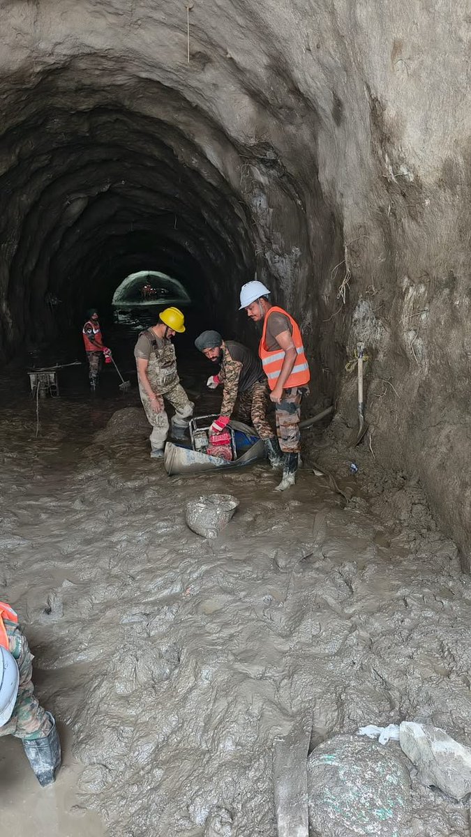 ANI's tweet photo. Nepal: The Indian technical team continued its manual efforts to clear the tunnel at Chilime. There was encouraging progress on the makeshift path that would allow access by heavy machinery. This improvised track is now close to one kilometre in length. The team also commenced work on creating rope-based access to the tunnel.
Forensic team: The Indian forensic team has been processing more than 400 DNA samples at two laboratories in Kathmandu and has already generated around 70 DNA profiles.
(Source: MEA)