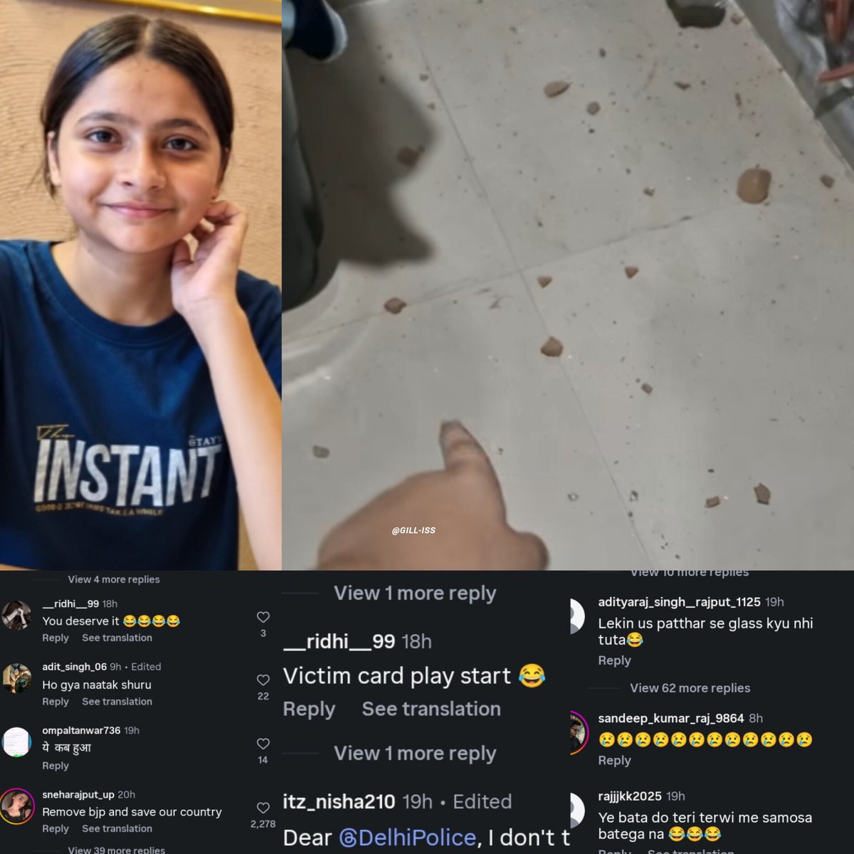 Gill_Iss's tweet photo. This is modern INDIA, Nishu Azad: They won't be doomed by your fake AI-generated photos😂💯

She's literally getting belted by neutrals in her comment section🔥

SANATANA IS ETERNAL🚩❤️ https://t.co/dJXefoE6Wk