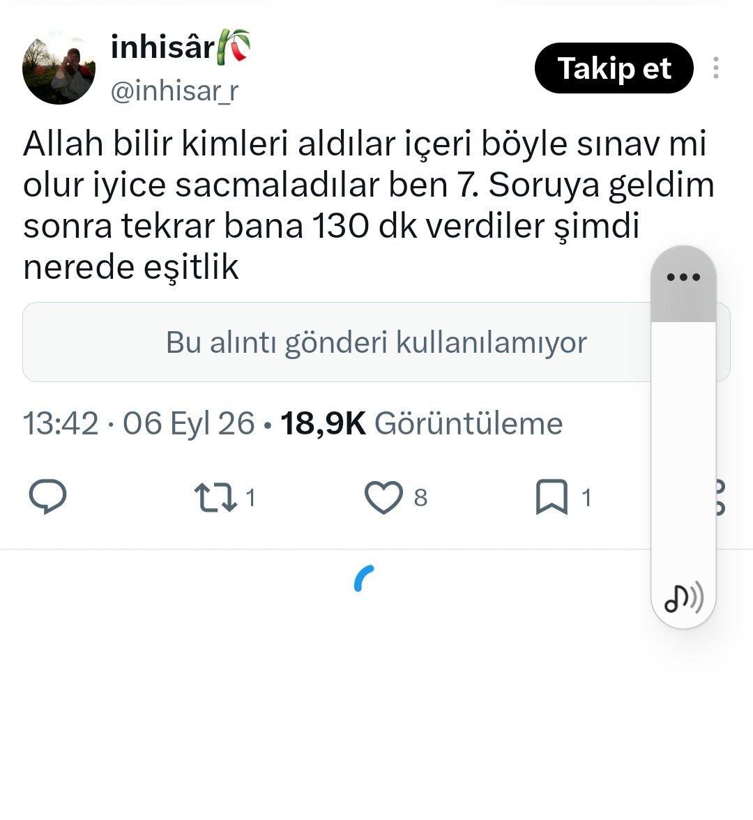 alperr998's tweet photo. Sayın @OSYMbaskanligi
Bu durumda Harran Üniversitesinde "vaktinde" sınava giren bu adaylara süre ayrıcalığı tanınmış olmuyor mu?

İnsan 5-10 dakikada 3-4 net yapar. 1 soru bile çok şey değiştirir.

#kpss
#ösym https://t.co/i1eCWpBJID
