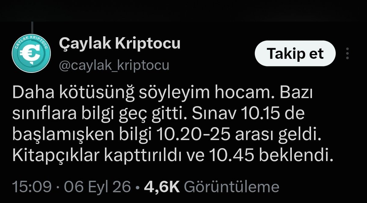alperr998's tweet photo. Sayın @OSYMbaskanligi
Bu durumda Harran Üniversitesinde "vaktinde" sınava giren bu adaylara süre ayrıcalığı tanınmış olmuyor mu?

İnsan 5-10 dakikada 3-4 net yapar. 1 soru bile çok şey değiştirir.

#kpss
#ösym https://t.co/i1eCWpBJID
