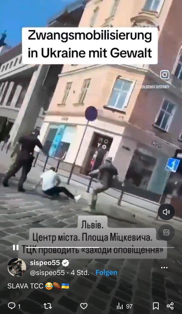 fifiasko's tweet photo. @FJK1378126 @sispeo55 @JayinKyiv Zumindest eine der Szenen ist leider wirklich aus Lwiw.
Die Praxis wurde schon öfter auch von UA Medien angeprangert. Sie sollten das lassen.
Andererseits weiß man nicht, was dahinter steckt. Wenn Du hier deinen Einberufungsbescheid ignorierst, kommen auch die Feldjäger. https://t.co/2RiBz1n39W