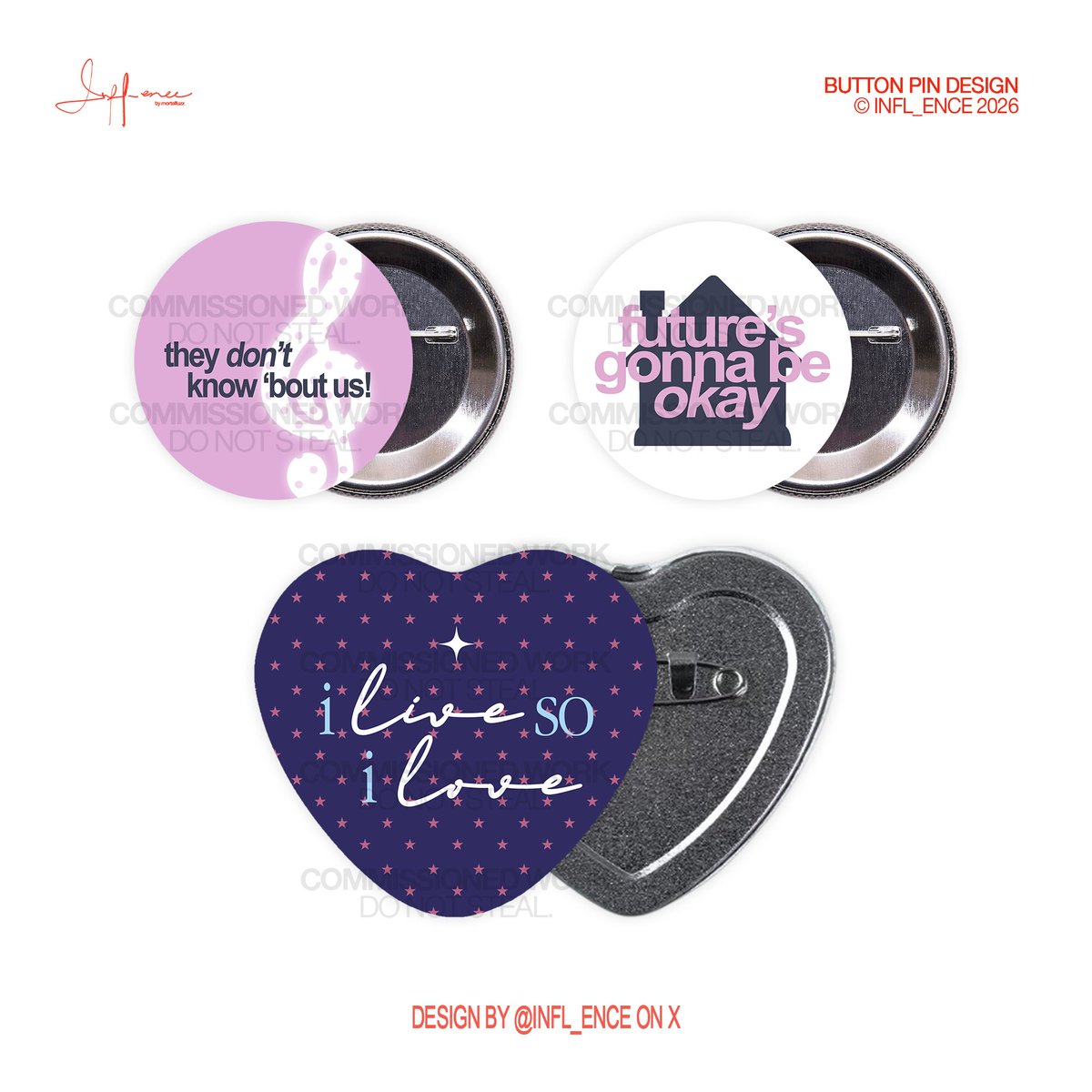 infl_ence's tweet photo. INFL_ENCE #bymorfu
button pin design

READ: https://t.co/pKpf4WK3ZE

💬 ph / intl clients
ℹ️ copyright belongs to the rightful owner, unauthorized use is prohibited.
⭕️ comms open [limited]

#designcommission #디자인커미션 #굿즈디자인 #รับออกแบบ #รับออกแบบของแจก https://t.co/jHyDrMBvCn