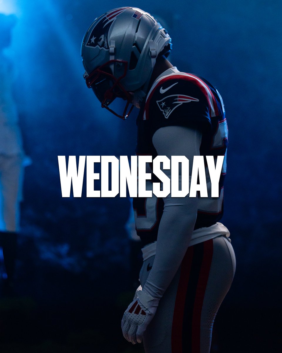 Patriots's tweet photo. We just want it to be Wednesday 😭 https://t.co/7WHd3WpYVE