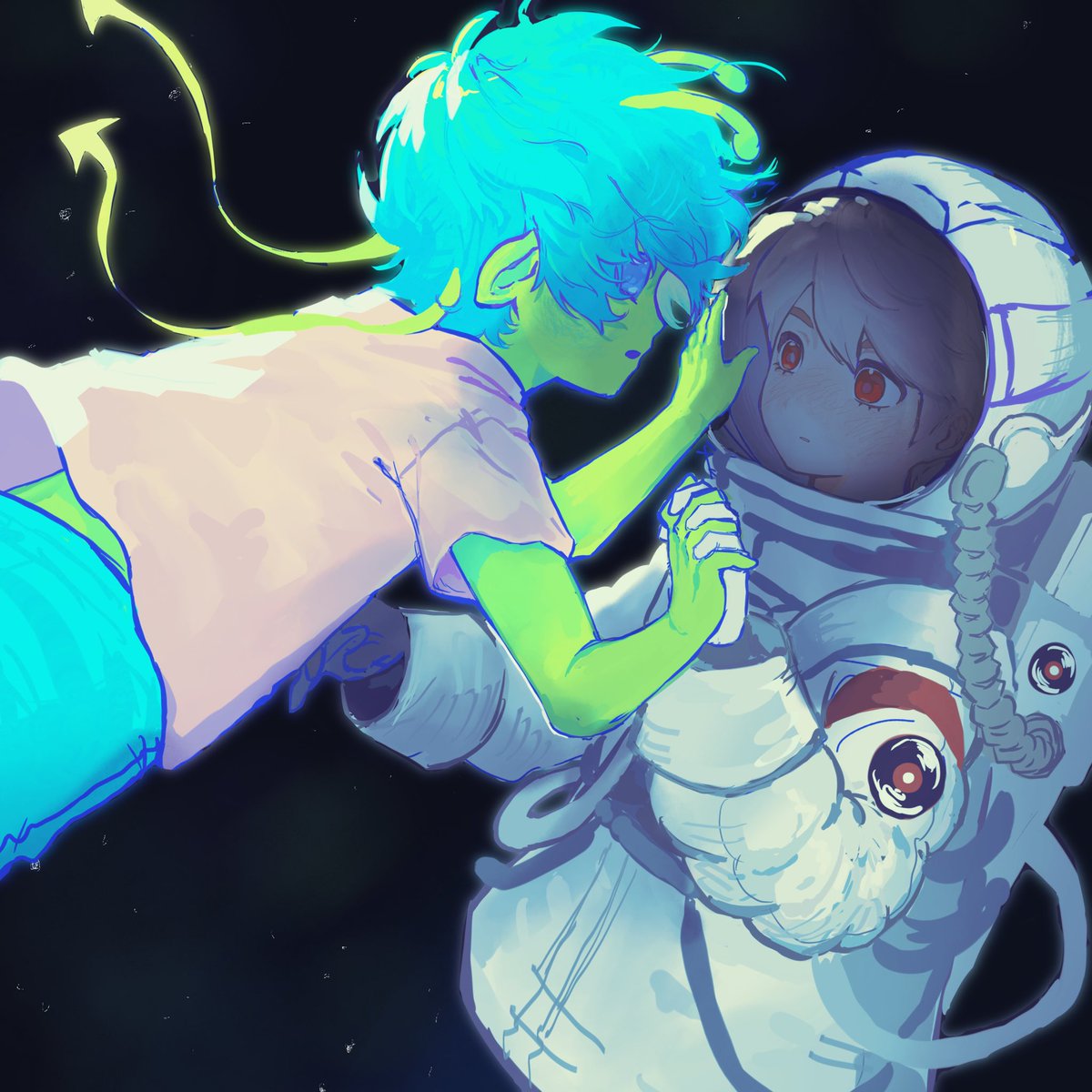 y28fG8iV07DPXrd's tweet photo. "just one johndave alien x astronaut au……. and my life will forever be yours……….🙏🙏🙏🙏🙏🙏" -> i love this cute idea$$….. https://t.co/jVK03WWOOo