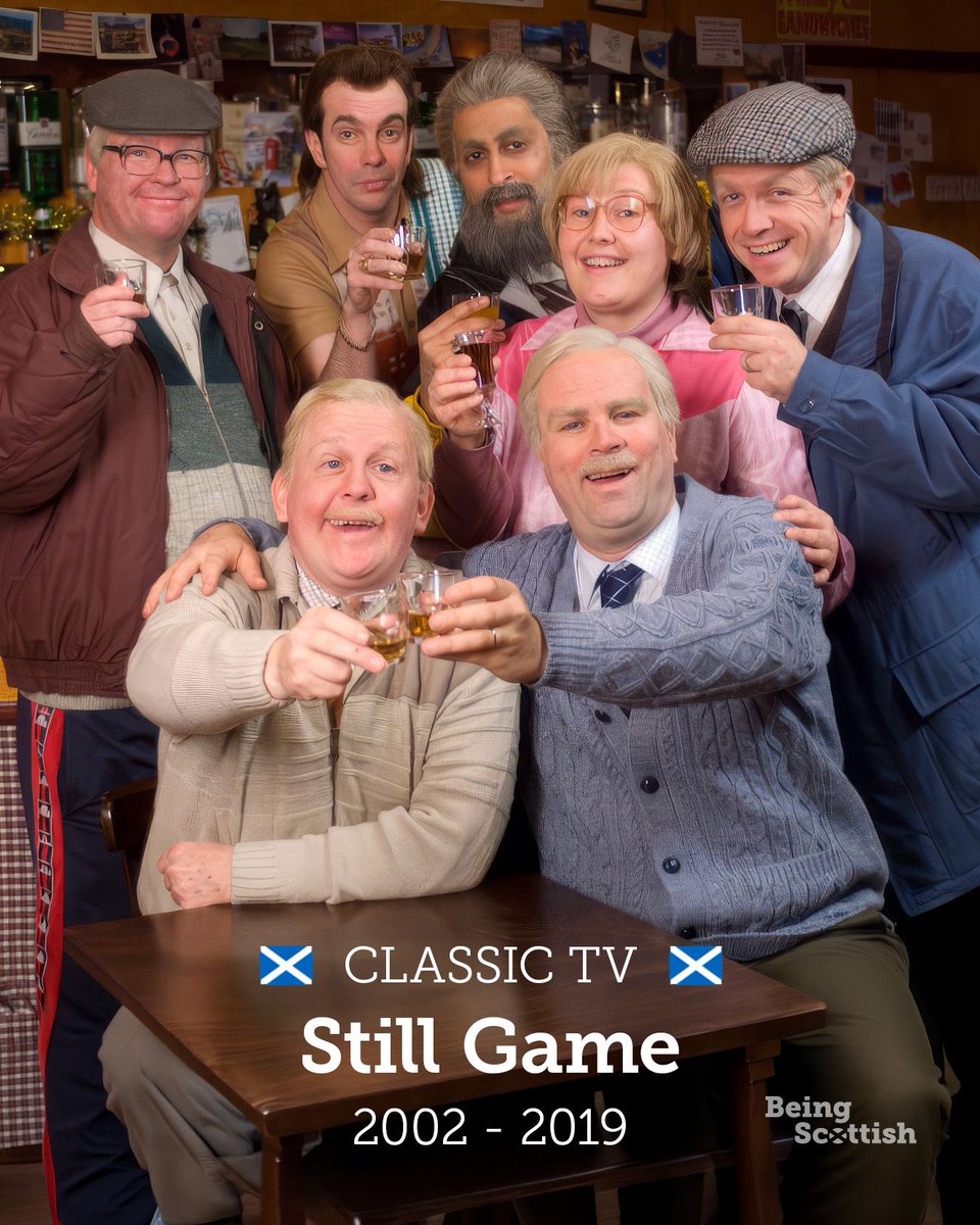 BeingScots's tweet photo. On this day in 2002: Jack and Victor graced our telly screens for the very first time as Still Game was first shown on BBC Scotland. Two decades, two pints of lager and a whole lot of Craiglang patter later, their fanbase continues to grow 🙌 https://t.co/eqVihOLaJ0