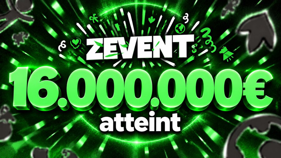 Zevent2026FR's tweet photo. 🚨 ALERTE

16 MILLIONS D’EUROS ATTEINTS AU ZEVENT ! 💚  C’est historique. 

16.000.000€ récoltés grâce à une mobilisation absolument exceptionnelle, bientot le record !

#ZEVENT #ZEVENT2026 https://t.co/ME9CUTVViI
