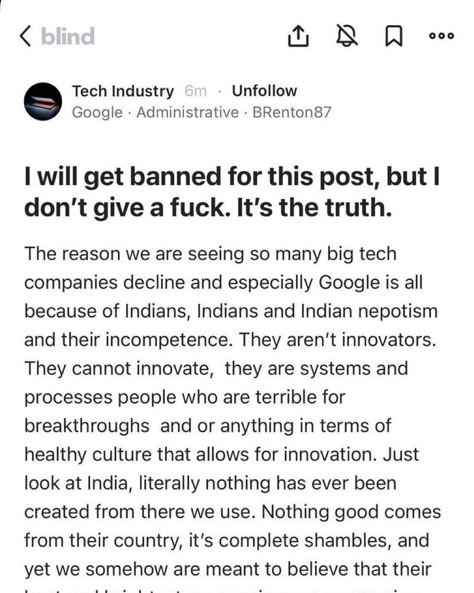 Rich2loi's tweet photo. @Ajay90977887 @MarioNawfal Saaar top talent saaar Indians are ruining these company’s https://t.co/xfBp0KhX8D