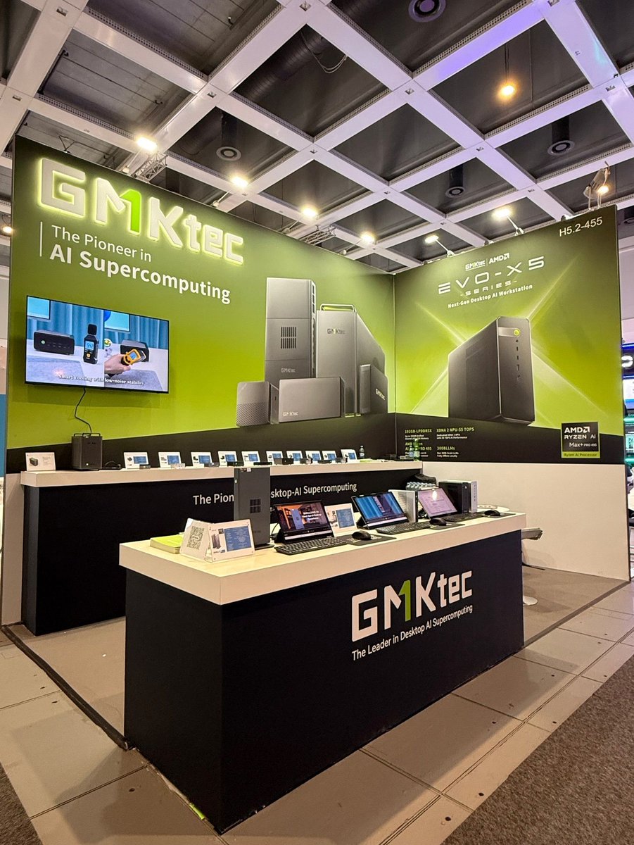 GMKtecJapan001's tweet photo. IFA Berlinで迎えた記念すべき瞬間!🚀
9月5日、GMKtec EVO-X5 Proが世界初公開され、世界各地からメディア関係者や業界パートナーの皆様にお集まりいただきました。
ご参加いただいた皆様、ありがとうございました!
📍 ブース H5.2-455
#GMKtec #EVOX5Pro #IFA2026 #IFABerlin #AgenticPC https://t.co/EEqXNTdLdQ