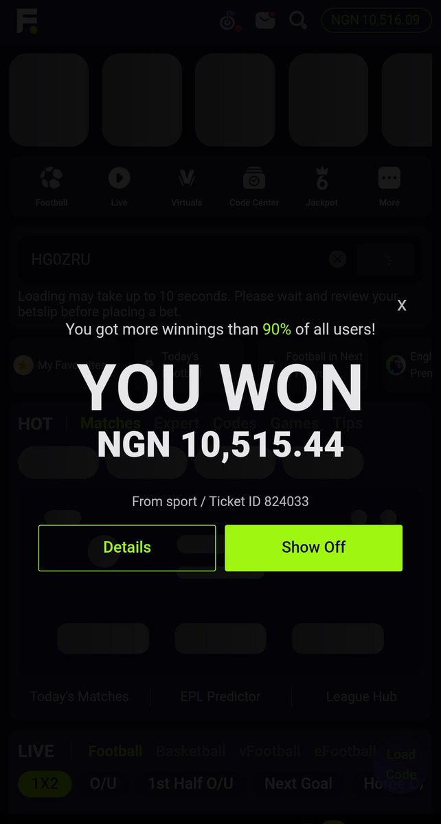 FerventLord's tweet photo. @sportxanalytics #800 stake got me this from 4/7.
First time winning your game.
Thanks alot, more grease to your elbow🙏🏾 https://t.co/x0vfeZtQsD