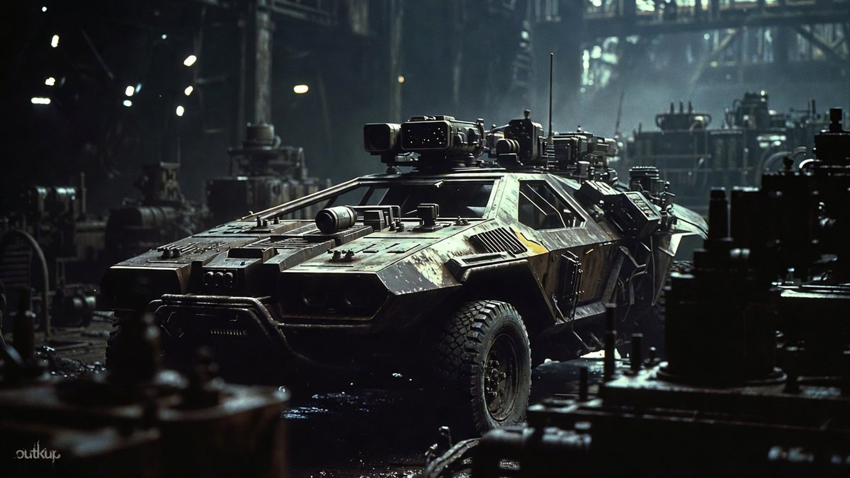 outkup's tweet photo. Wasteland vehicle 
#postapocalyptic https://t.co/49U9XUFuBt