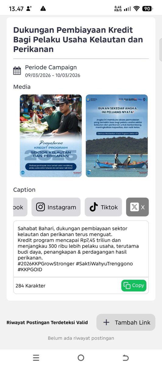 jul_kiflie's tweet photo. Akses informasi tentang Dukungan Pembiayaan Kredit bagi usaha sektor KP di Pokdakan Karya Lestari, Desa Pohwates, Kec. Kepohbaru, Kab. Bojonegoro tgl. 13/08/2026
@DouWaki1980 https://t.co/syzua2KT76