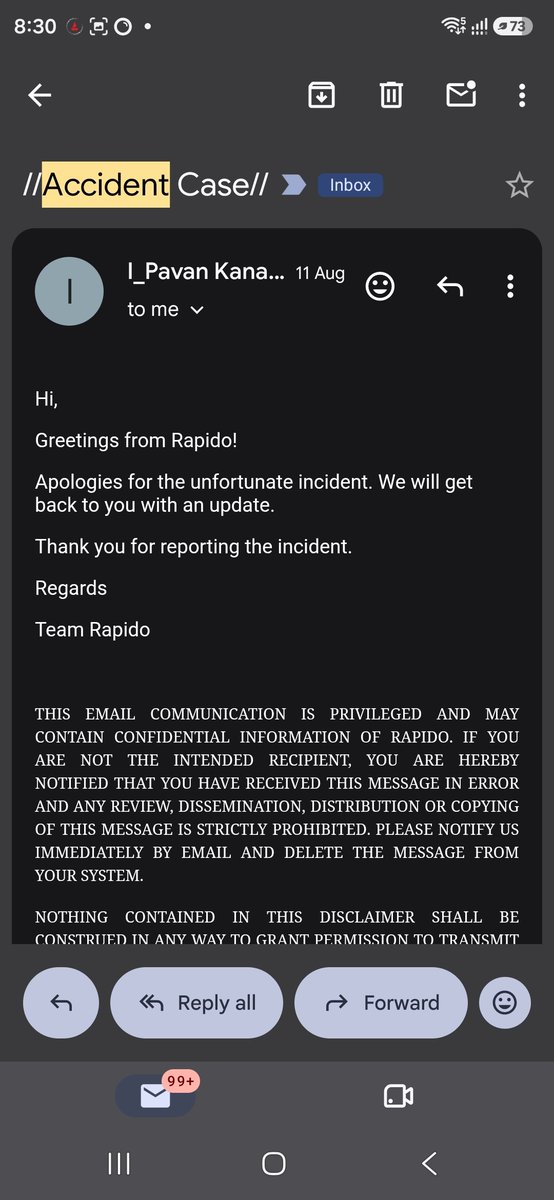 SanitRPGeo's tweet photo. Its been almost month now after my accident and yet I am not getting any solution ,if this kind of services you are going to provide then let me take this to consumer court. 
@rapidoapp_ https://t.co/PjUrtqsmMc