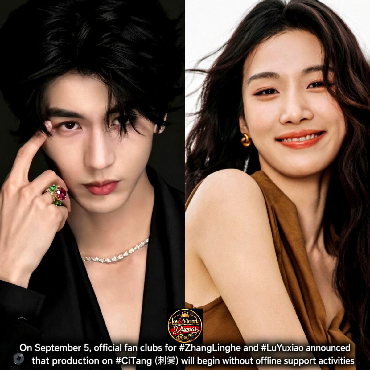 joyandvictoriaT's tweet photo. 🤫 Low-key era loading!
On September 5, official fan clubs for #ZhangLinghe and #LuYuxiao announced that production on #CiTang (刺棠) will begin without offline support activities.
No flower baskets, no site deliveries, and no crowds at the filming location—fans are being asked to cheer on the drama strictly online to maintain a focused and orderly set. 🎬✨
Are you ready for this reunion? Drop a 🌿 if you’re supporting from home!
#CiTang #ZhangLinghe #LuYuxiao #张凌赫 #卢昱晓 #CDrama #ChineseDrama