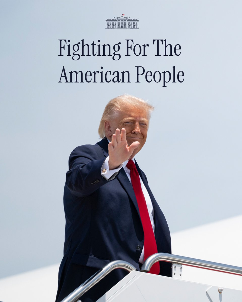 WhiteHouse's tweet photo. WEEKLY WINS! 🇺🇸

We have a President in the Oval Office fighting for you — and he won't stop making America great again. https://t.co/6OhWKDO0GN