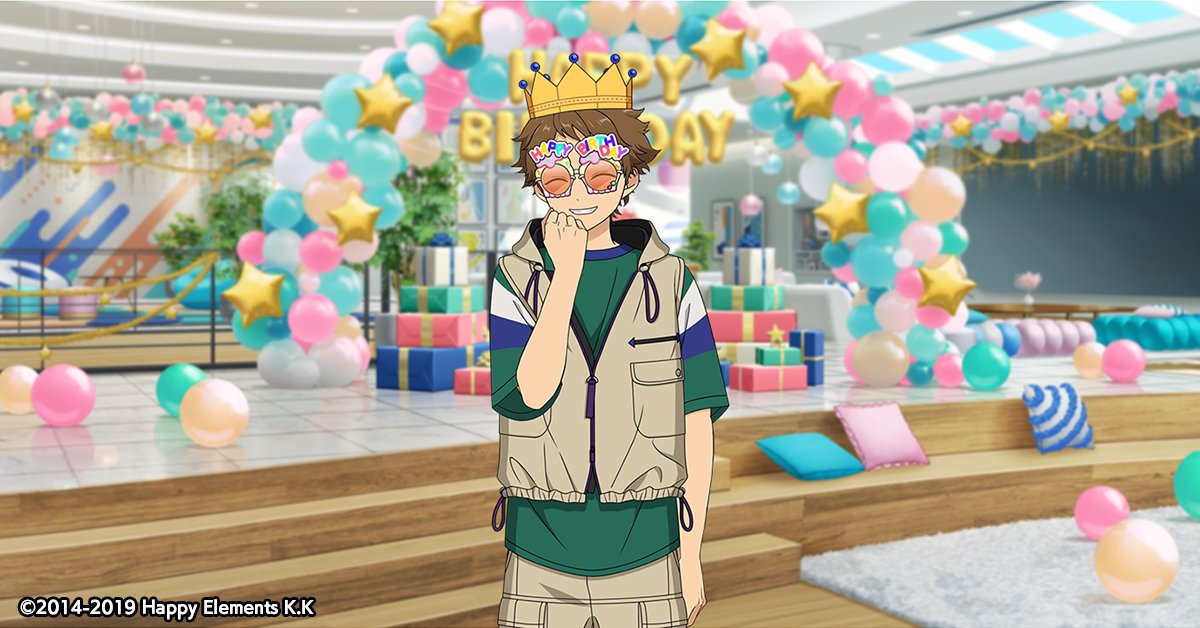 ensemble_stars's tweet photo. 【誕生日のお知らせ】

本日は🎊🎂天満 光の誕生日！！🎂🎊

キャンペーンを進めてGETできるルーム衣装【バースデーセット】を紹介します♪👕

フェスプロデュース/ライブなどでナイス👍️を集めて、バースデー配信を進めましょう！

#あんスタ #天満光誕生祭2026 https://t.co/2jhEAPpIfY