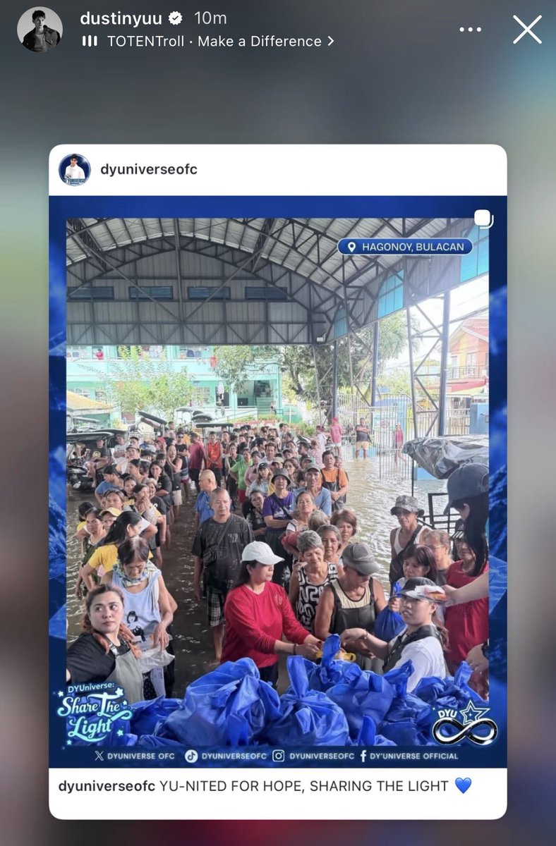 Tommy11121314's tweet photo. Salamat at meron kaming IKAW. Hanggat kaya — itataas ka namin. Thru kindness. Galingan mo sa lahat. 💙

#DustinYu https://t.co/M1cnfm9F7z