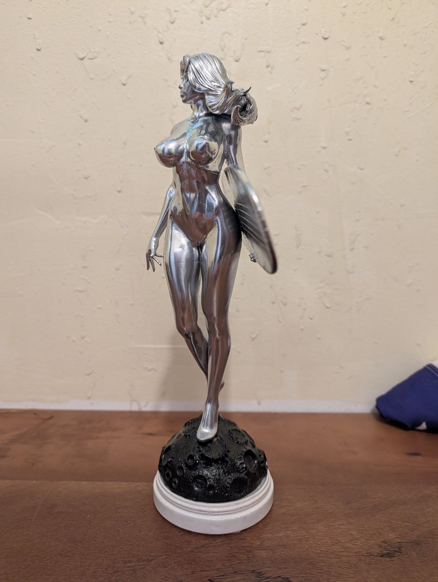 ORarttherapy's tweet photo. Shalla-Bal-ing out of control with the details on this print! 🪐Fresh off the Elegoo Mars 5 resin bed and ready to ride the cosmic waves. Standard slicer settings handled those curves like a charm.Fellow makers, what are you curing this weekend? Drop your prints below! 👇#3DPrinting #ResinPrinter #ElegooMars5 #Marvel #Comics #ShallaBal