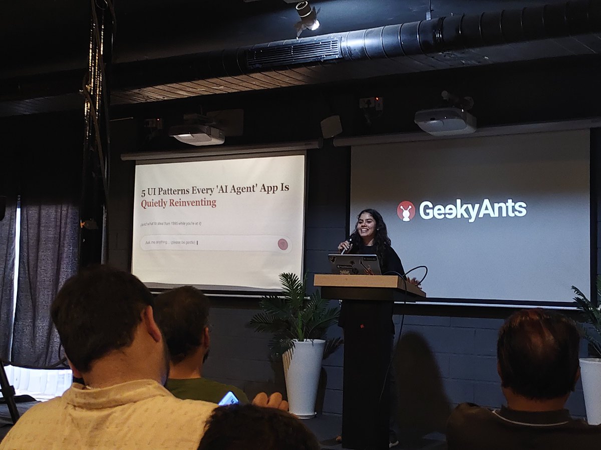 focuscrafter's tweet photo. It’s all about how AI is changing the way we build, how UI interactions are evolving, and the bigger question:

“Will this feature actually hold up when I build it with AI?”

Some takeaways from today’s Agentic UI Meetup by @aidevcircle 🚀

#aidevcircle #bengalurutechweek https://t.co/jCclRoQCza