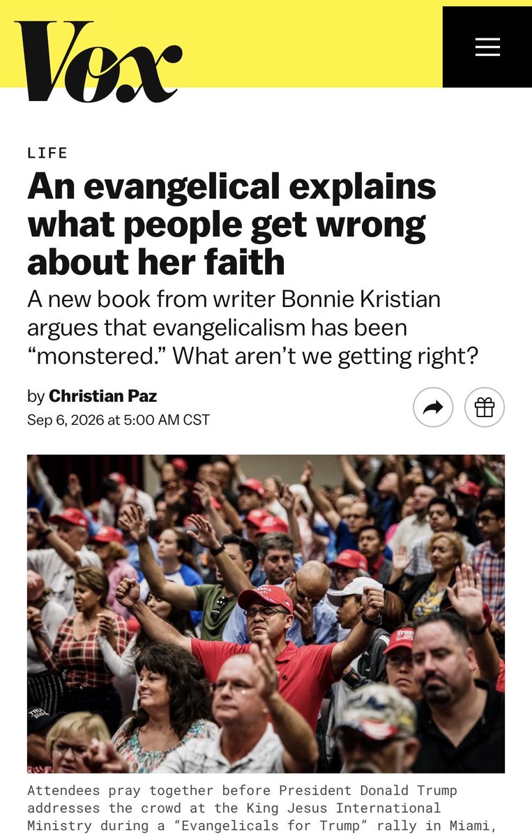 realcpaz's tweet photo. Just two Christians/Kristians, in conversation on evangelicalism, and what we might be getting wrong about the movement, featuring @bonniekristian (gift link below): https://t.co/GQ9BhdOITa