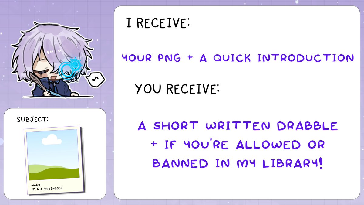 Font_Argalion's tweet photo. CALLING VTUBERS AND ARTISTS WITH OCs!!

I want to see what you look like, and I'll write a report about you based on a quick lore introduction + if I trust you to let you into my Library of Living Books!

I'm watching you, so drop those PNGs and get judged 👁️👁️ ⚖️

#VTuber #ENVTuber #VTuberUprising