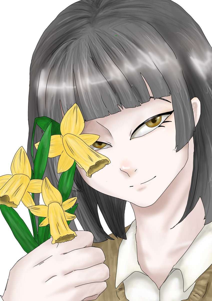 sabu4949's tweet photo. ＃イラスト　＃スイセン　＃可愛い　＃癖 https://t.co/Mjr24qkSSM