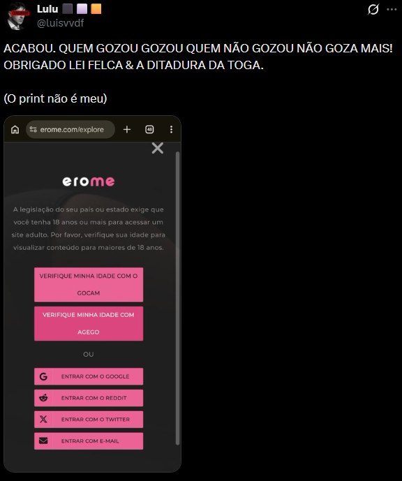 Tarketa_501's tweet photo. Ignorando a oncinha viciada em porno, isso aqui tem potencial de aumentar o numero de estupros.

Muita gente desequilibrada só não faz atrocidades na rua pq se alivia em sites como esse, o PT meteu burocracia na passagem do esgoto https://t.co/KgX7gK0mde