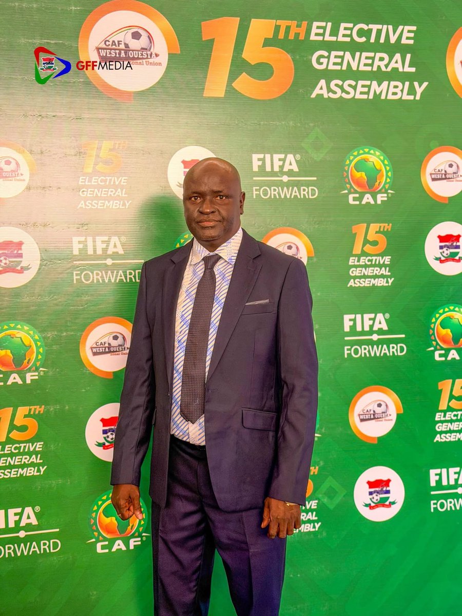 KemoCeesayGFF's tweet photo. Honoured to attend the 15th WAFU-A General Assembly &amp; Elective Congress in Kololi - my 1st regional engagement as GFF President.

Congrats to WAFU-A President Mário Semedo &amp; the new Vice Presidents. Looking forward to working together for the growth of football in our sub-region. https://t.co/3RFBWeGEHN