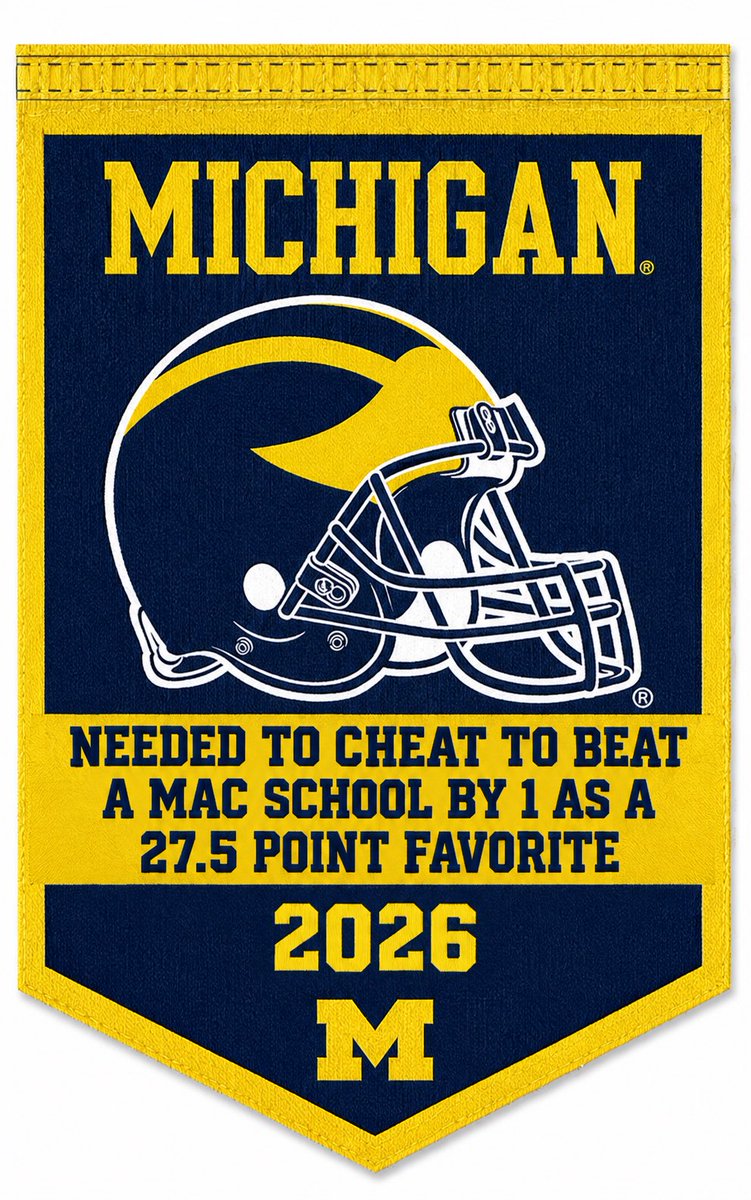 Script_O_H_I_O's tweet photo. Hang the banner @UMichFootball https://t.co/kIQgD54DRI
