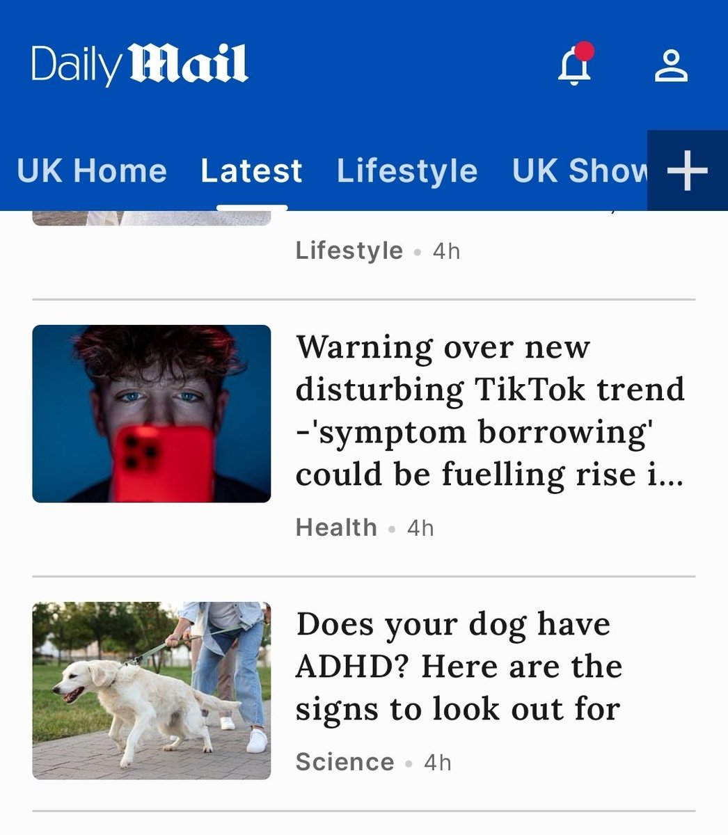 sophieLJB's tweet photo. @DailyMail the rise in ADHD comes with a warning, but then you're telling people how to look for signs that their dogs might have it? 😆🤦‍♀️ make it make sense https://t.co/e0lnlHi1lr