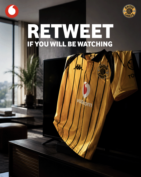VodacomSoccer's tweet photo. Khosination, comment #VodacomGiganathi + RT if you'll be watching @KaizerChiefs vs Siwelele and you could score 8GB @Vodacom data! https://t.co/7TTg54lSya
