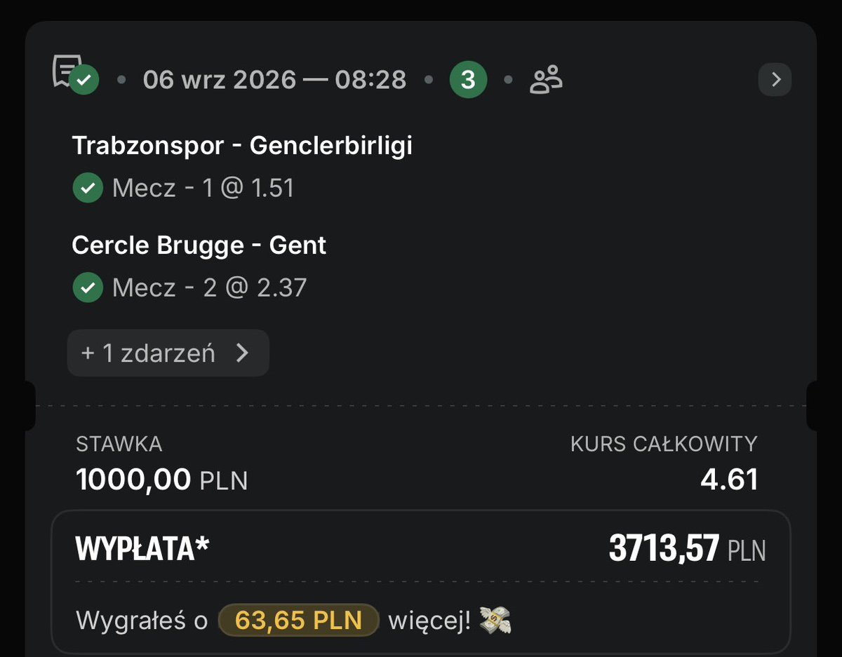 GoBets_Poland's tweet photo. Dobranoc! Piękny to był dzień 3 kupony i wszystkie na ��✅✅✅

Stawka łączna 7000 zł
Wygrana 16992,92 zł 

😎🫡✅

Zapraszam do mnie na https://t.co/Pb6mW8IJSQ 

https://t.co/z7Biw8azIe https://t.co/3OTjqqD6Sk