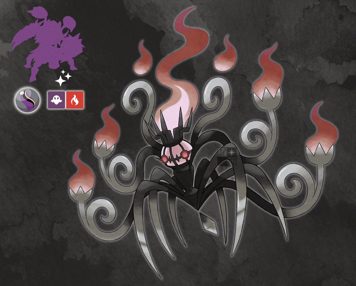 ivi_etz's tweet photo. CHANDELURE x GOLISOPITE 🕷️
Ability: Shadow Tag
#StoneSwap #Fakemon https://t.co/xdRnUhS2A5