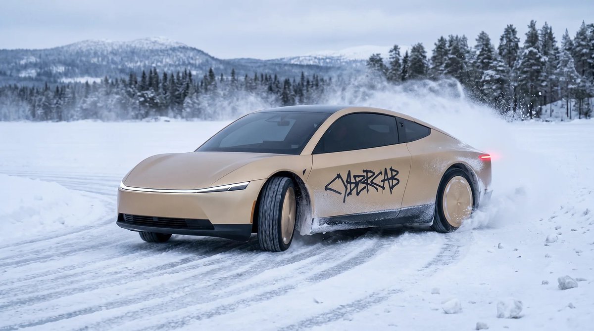 goldencybercab's tweet photo. it arrives. no matter the weather. https://t.co/2HEwtIbr5w