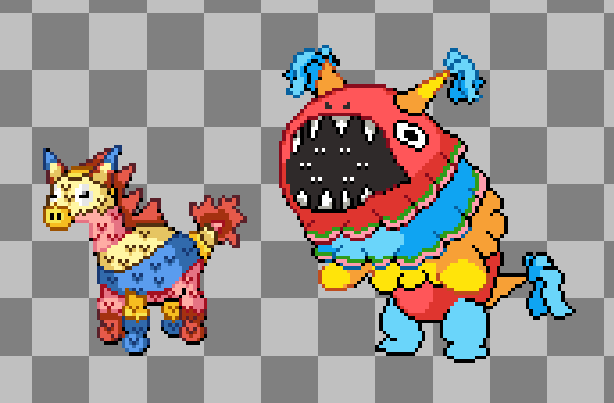 PixelSnivy's tweet photo. Don't push yourself, don't take shorcuts and enjoy the process.
You'll be there sooner than you think. And remember that not only the Pokémon evolves
2016 vs 2026
#Fakemon #Pixelart https://t.co/RemoWLETrw
