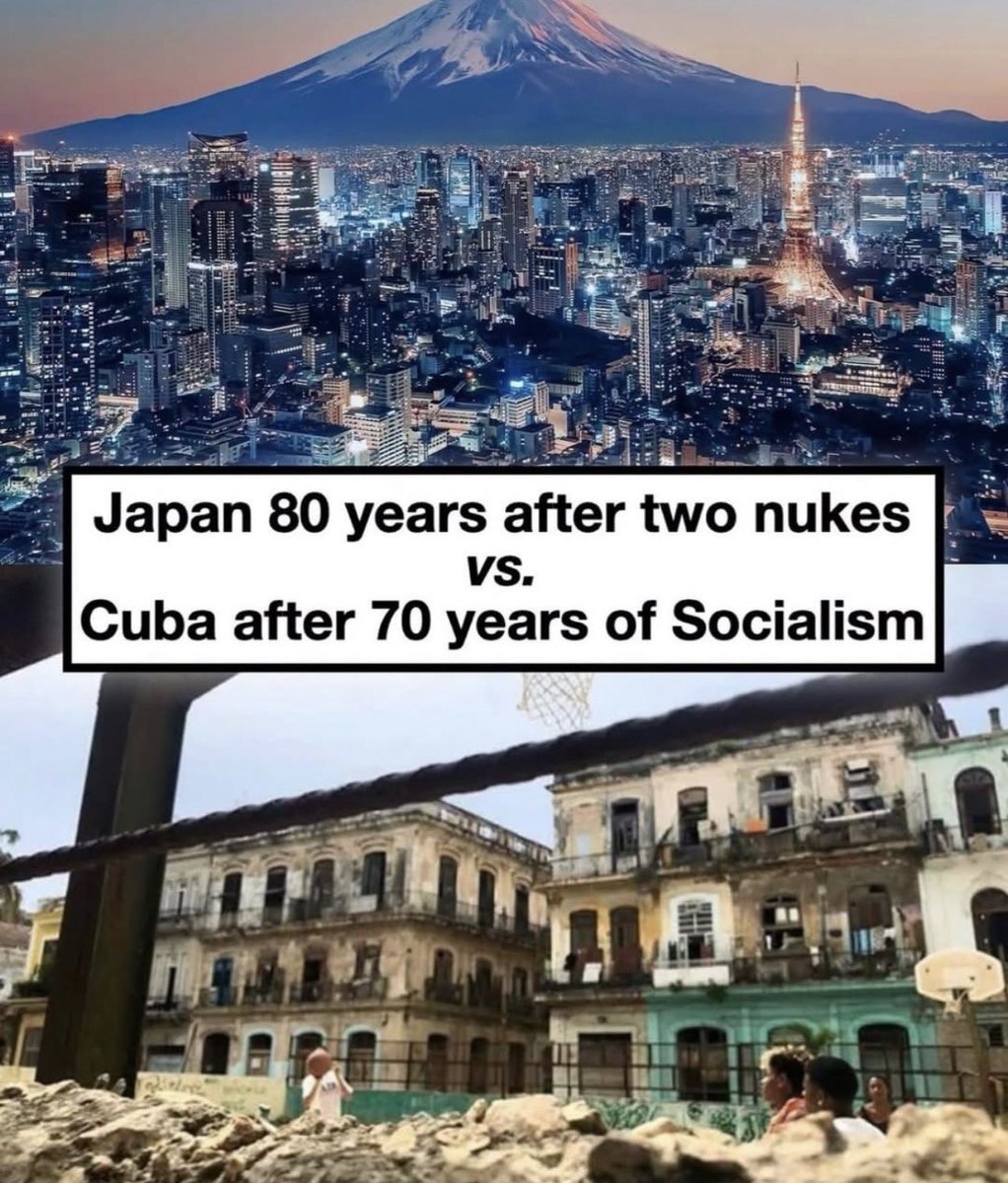 QueenAnticommie's tweet photo. Moral of the story is socialism is worse than getting nuked https://t.co/SKLDfNPkER