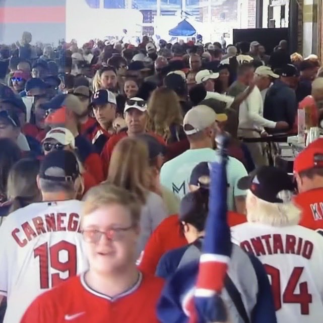RevChrisDavis's tweet photo. Does Hammy know about these fans’ matching shirts? #OnTheCorner #GuardsBall https://t.co/5lXporCdtQ