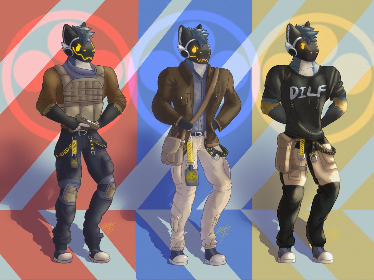 24theprotogen's tweet photo. Outfit Testing an Rendering Practice! :3
#furry #furryart #smallartist #art https://t.co/FXg5wKbvVu