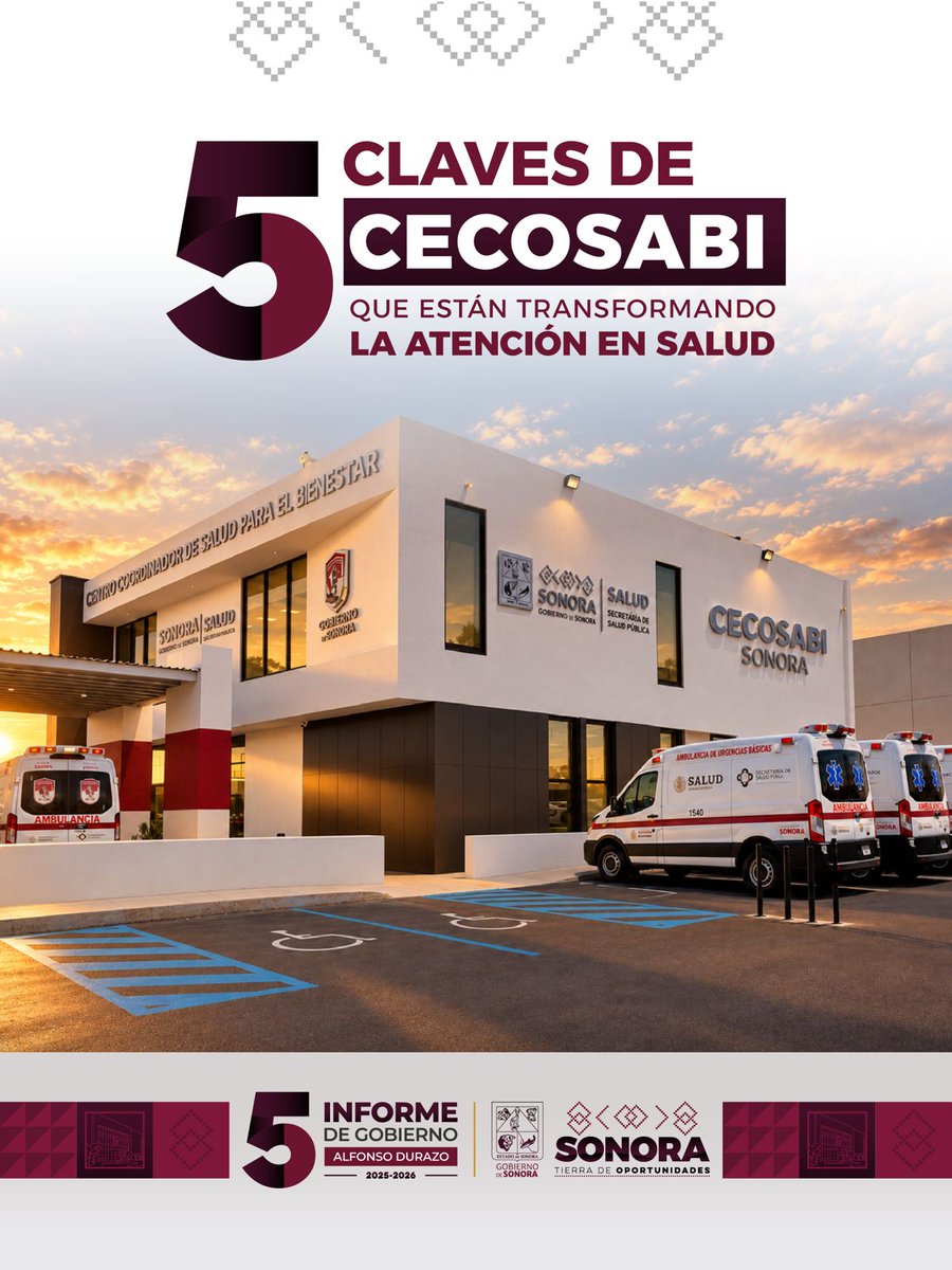 AlfonsoDurazo's tweet photo. Sonora cuenta con el primer CECOSABI del país: el Centro Coordinador de Salud para el Bienestar, creado para facilitar y dar continuidad en el acceso a servicios de salud.

Desde un mismo lugar coordinamos orientación, gestionamos barreras de acceso, estudios, traslados y servicios de atención médica. Más coordinación, menos vueltas y una atención más cercana para las y los sonorenses.

#QuintoInforme #SonoraSeTransforma
#AlfonsoDurazo