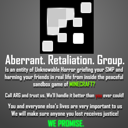 GlassianV's tweet photo. #Minecraft #minecraftarg
Repost of an Ad from a group that should no longer exist. #ARGRetaliation https://t.co/6Q5n5VGF08