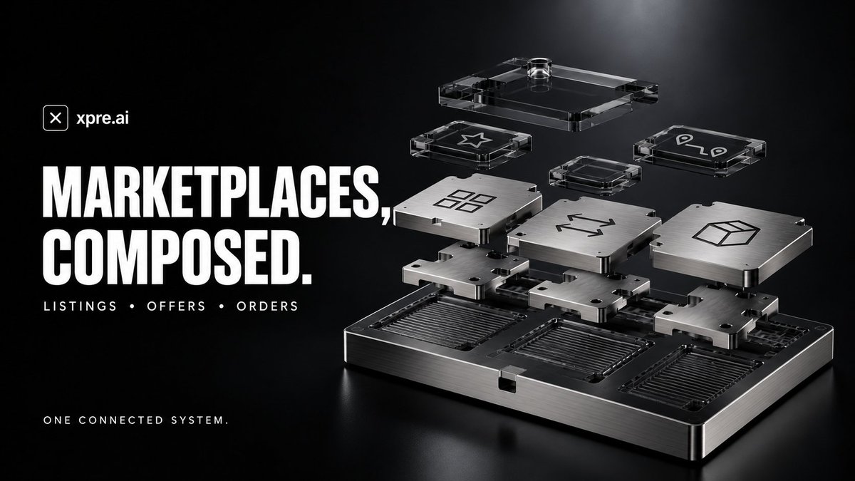xpreai's tweet photo. A marketplace is more than a checkout.

XPRE connects listings, offers, orders and fulfilment in one platform.

Products, services or collectibles — you choose the features. We compose the rest.

https://t.co/UNmMjd3NDv
#XPRE #Marketplace https://t.co/wzkKPAFIeZ
