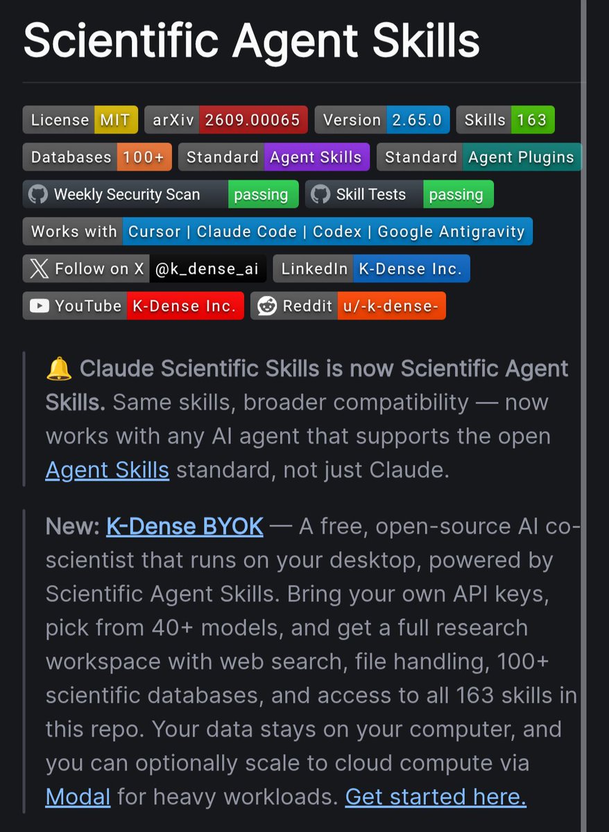 DivyanshT91162's tweet photo. 10 GitHub repositories that feel almost illegal to be free.

And yes — they're all open source.

1. Archify

Turn your codebase into beautiful architecture, workflow, sequence and data-flow diagrams with AI.
Perfect for developers who want system design without manually drawing everything.

https://t.co/FCv7b8YlQP

2. OpenMAIC

An open-source multi-agent environment built around interactive AI workflows.
It shows what happens when multiple AI agents can collaborate inside the same environment.

https://t.co/YmoEeurwr1

3. DeepSeek Harness

A powerful open-source harness for building and running AI coding workflows.
Built for developers who want more control over how AI agents work with real codebases.

https://t.co/R6bhDirKV3

4. Ponytail

Makes AI coding agents follow a surprisingly simple principle: write less code when you don't need it.
A fascinating approach to making agents behave more like experienced senior developers.

https://t.co/HBMfFxQZBr

5. Agent Skills

A collection of reusable skills that upgrade what AI coding agents can do.
Plug these into your agent workflow and give your AI much more specialized capabilities.

https://t.co/iyWBG5buKJ

6. OmniVoice Studio

An open-source AI voice generation and processing studio.
Useful for experimenting with modern voice workflows without depending entirely on closed platforms.

https://t.co/BXTpGydT9w

7. Scientific Agent Skills

A collection of specialized skills designed to help AI agents perform scientific research.
One of the more interesting projects if you're exploring AI agents beyond coding.

https://t.co/lVnFW0GysU

8. Orca

An agentic development environment for running multiple coding agents in parallel.
Think of it as giving your development workflow a whole fleet of AI workers.

https://t.co/GsA7Xbsjp0

9. MiniMind

A surprisingly compact project for understanding how modern language models work.
Great for developers who want to learn by actually building instead of only reading theory.

https://t.co/36mwVOOYPl

10. God's Eye View

A visual project exploring how AI can understand and represent complex systems.
A very interesting repository for anyone working around AI visualization and agent workflows.

https://t.co/EYSzVX5HEV

All open source.

Some are useful today.
Some are worth studying.
And some might become huge.

Bookmark this list and save it for the weekend.