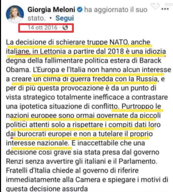 pbecchi's tweet photo. 'azz, ma allora si può votare la Giorgia !
ah... ora leggo meglio.... 2016, 
lo diceva nel 2016 la nostra attrice https://t.co/GPUmkcpjwV