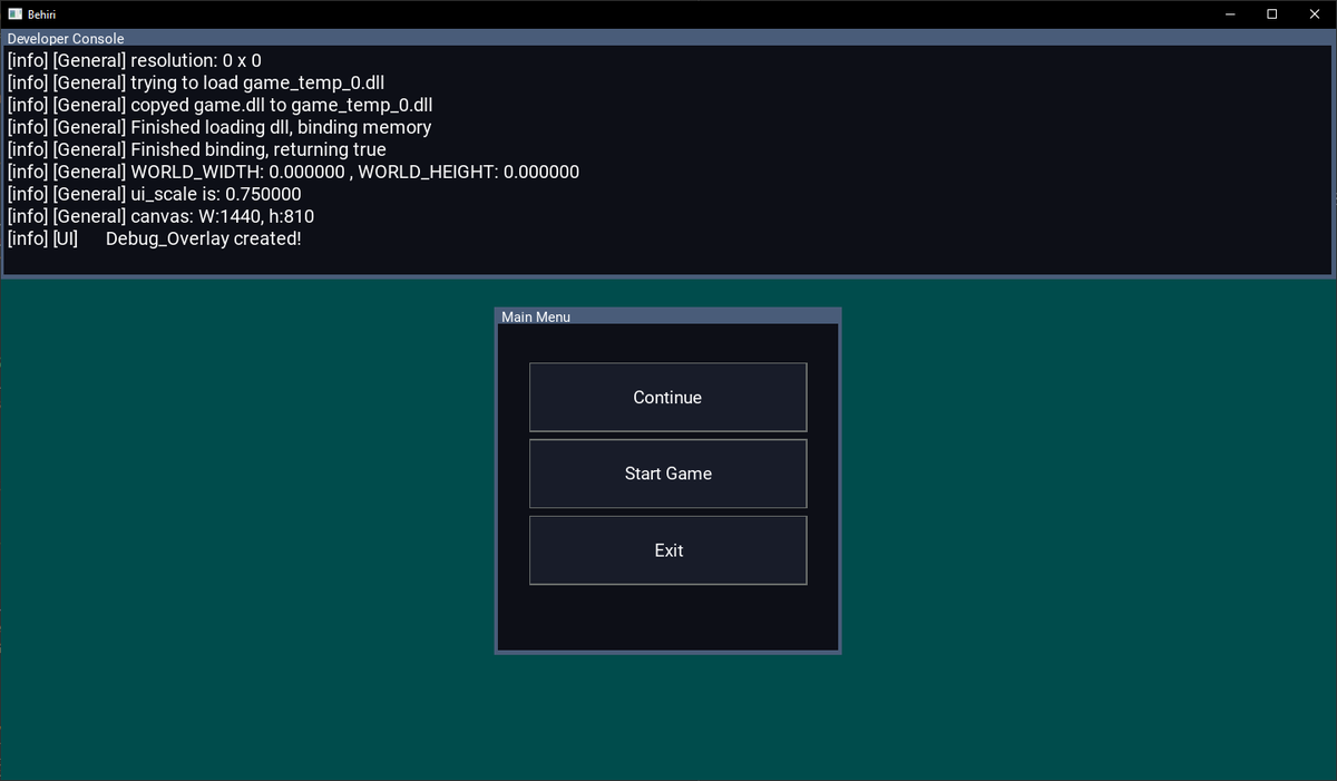 Behiiri's tweet photo. Meanwhile, I'm implementing this debug/developer console with my own UI library, which is still missing scrollbar and text input. https://t.co/bl7QcfJRht