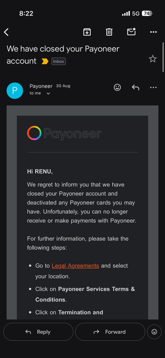 Vistaravent's tweet photo. @Payoneer_Help @Payoneer Thank you for your response https://t.co/C61jZJmu5A