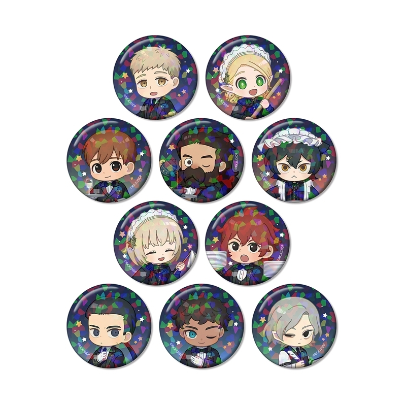 dun_meshi_goods's tweet photo. 【ダンジョン飯 ちびキャラ 星空メイド・執事ver. トレーディング缶バッジ】

メイド・執事姿のちびキャラが缶バッジに🌟💕
推しを集めてバッグやポーチにつけたい✨
ㅤ
メーカー特典「カブルー&amp;ミスルン」

アニメイトオンラインで予約開始！
https://t.co/YXC3xda98W https://t.co/ammHnuqrHA